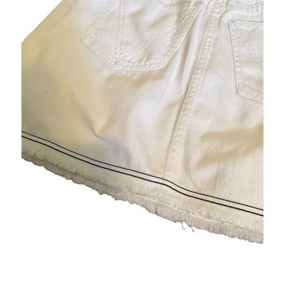 The Fifth Label Women's White Denim A-Line Mini Skirt Size L Casual - Picture 6 of 6